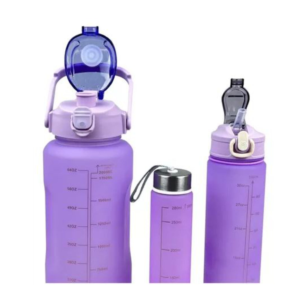 Trio Botella Motivacional Sticker Pines